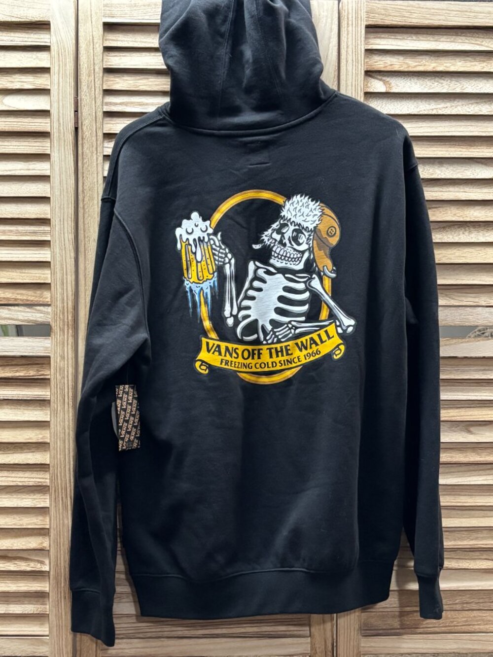 Vans NWT "Freezing Since 1966" COLD ONES Skeleton Pilot Sweatshirt – Black